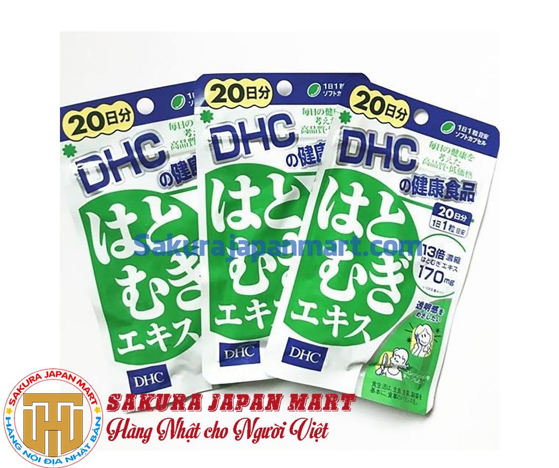 Viên uống trắng da Hatomugi DHC coix 20 ngày 20 viên